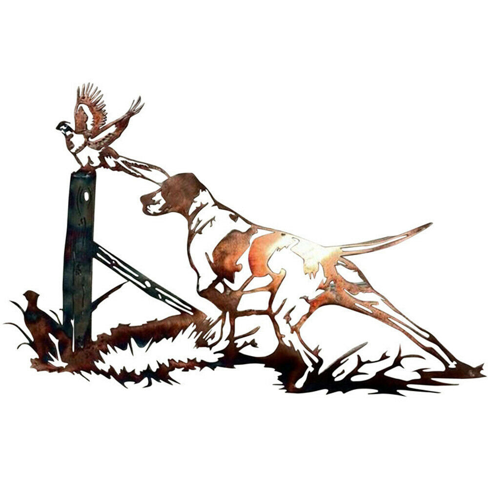 Pastoral Bird Animal Hanging Wall Art Decor Wrought Iron Metal Craft Garden Home