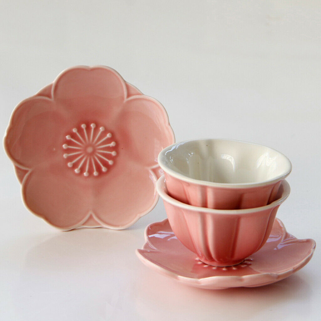 Ceramic Cup Coffee Mug Instrument Sakura Mug with Saucer Creative Gift
