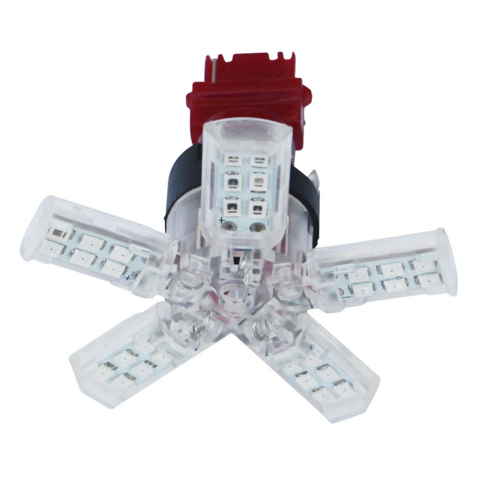On Sale 2* 3156 LED Spider 5-ARM Car Turn Signal Lamp 40SMD P27W Auto Red Bulb