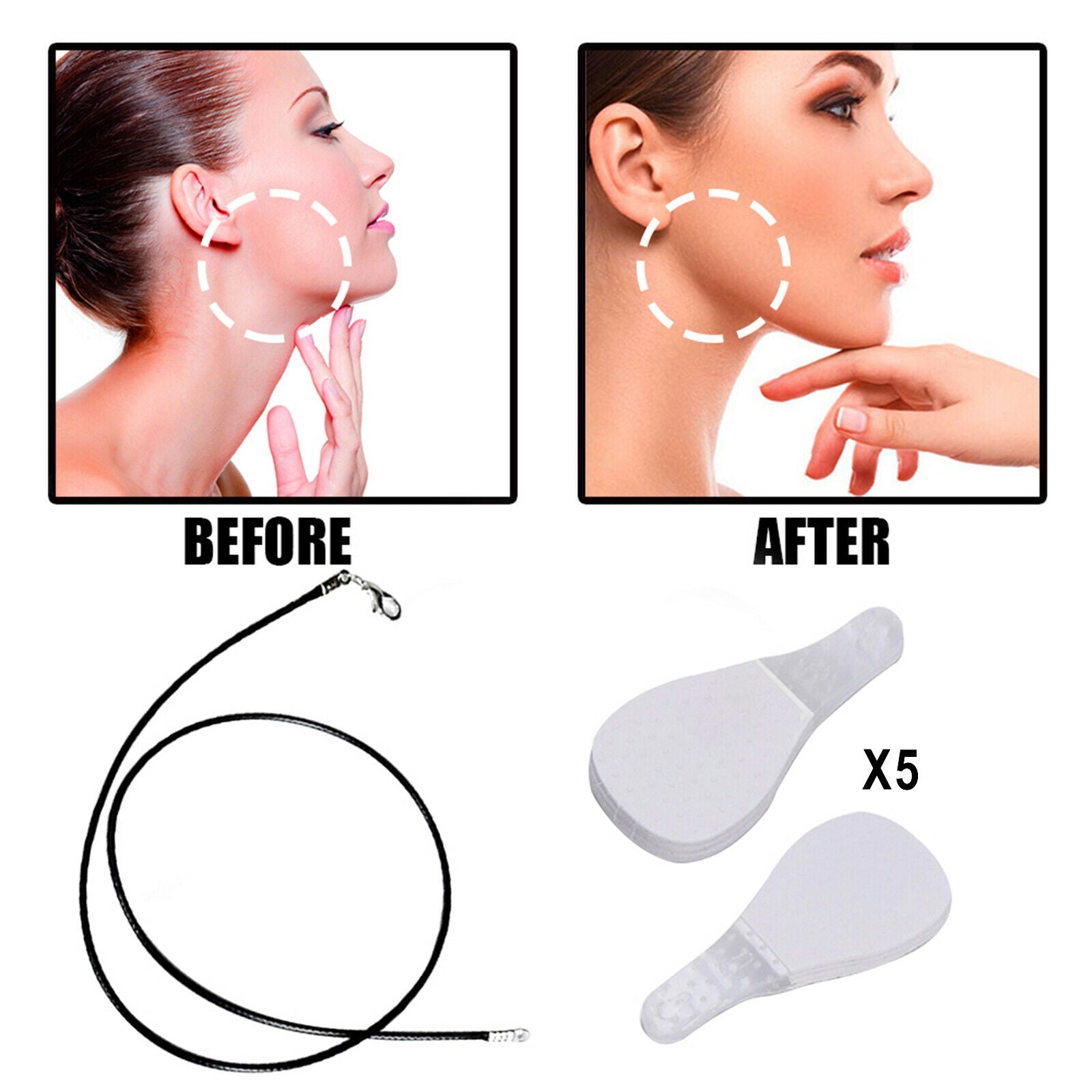 10PCS Face Lifting Patch Refill Tapes V-line Kit Tools Double Chin Lift Soft