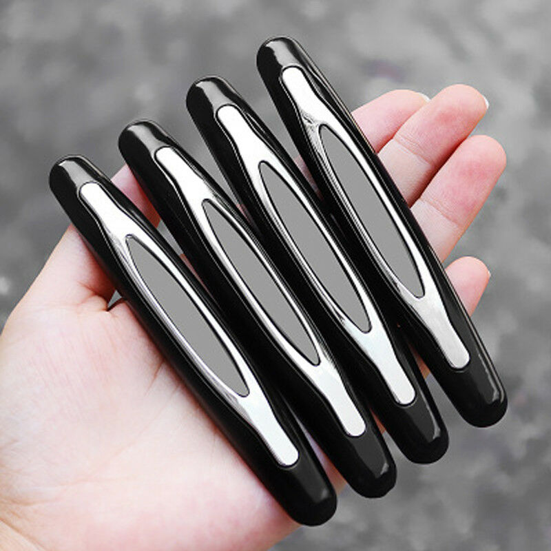 4X Auto Body Door Side Black Anti-Collision Protector Strip Decorative Bar Handy