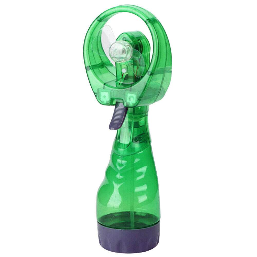 New Portable Travel Handheld Battery Operated Water Spray Cool Mist Fan Bottle