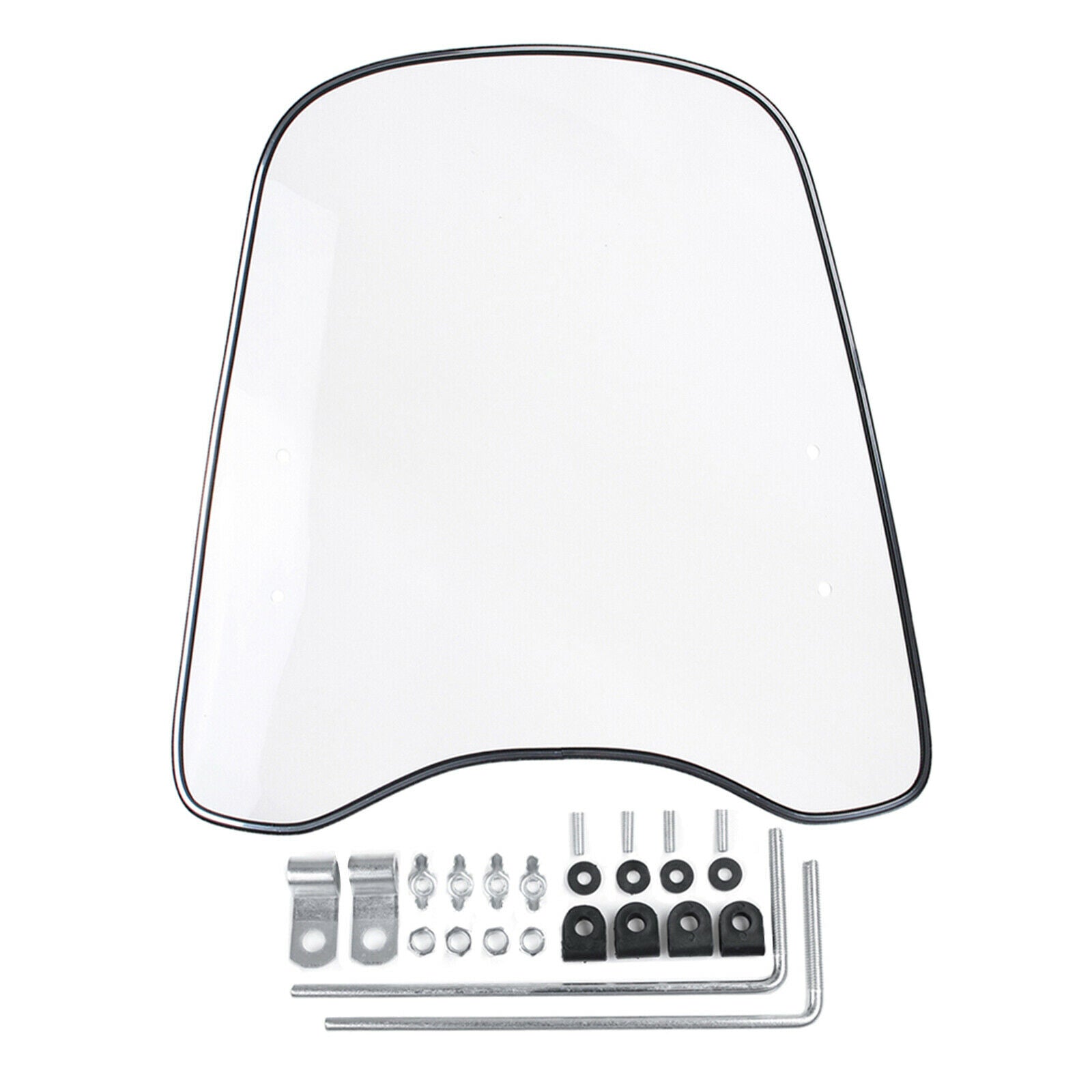 Universal Transparent Clear PC Windshield Wind Deflector For Motorcycle