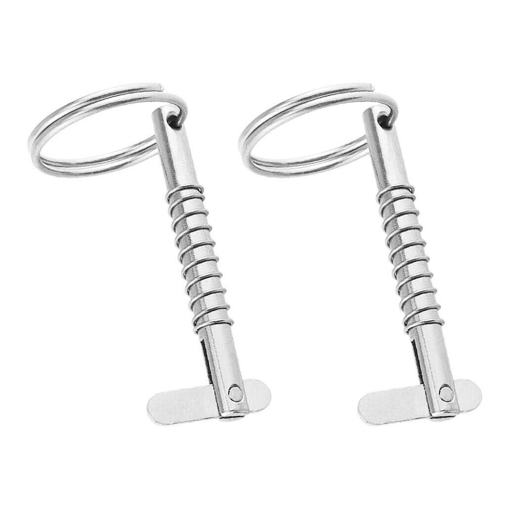 2xQuick Release Pin for Boat Bimini Top Deck Hinge Marine S Steel 316 5X51mm