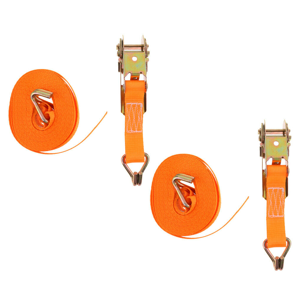2pcs Ratchet Tie Down Strap Polyester Ratchet Tie Down Strap