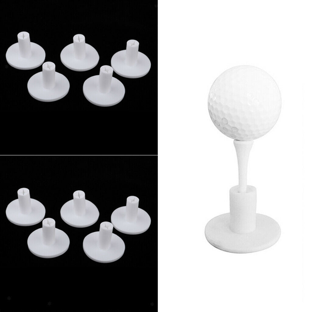 10 Rubber Golf Tees Holder Golf Driving Range Tee Practice Tool Accessories