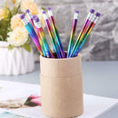 12Pcs Rainbow Pencil Wood Bright Color HB Drawing Painting Pencils Writing Pen