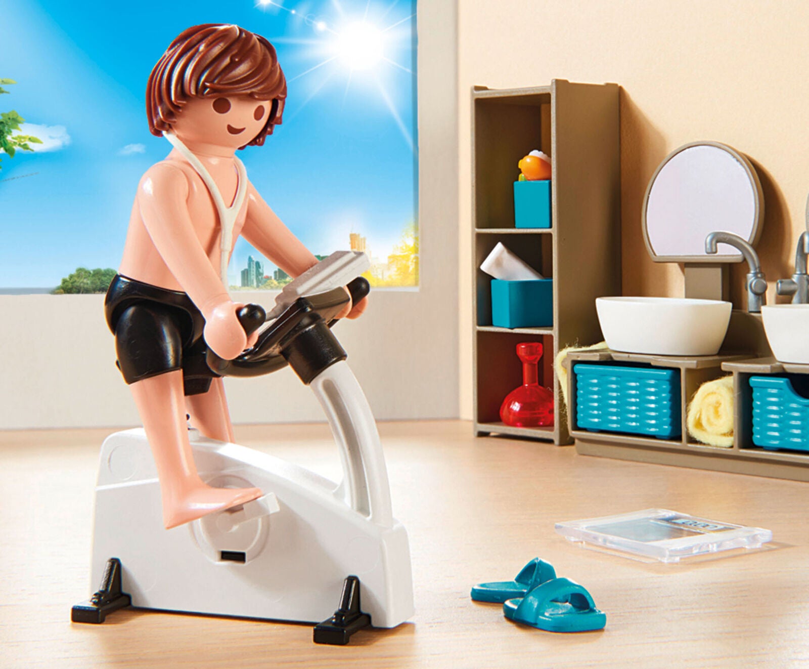 9268 Playmobil Bathroom with Working Lights City Life Suitable for ages 4 years