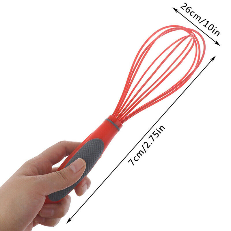 Handle Whisk Silicone Kitchen Mixer Balloon Wire Egg Beater Tools raY&.l8