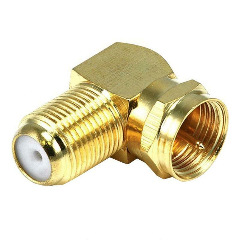 90 Degree Coaxial Connector 2-Pack F Type RF Coax Cable for Wall Mounted TV