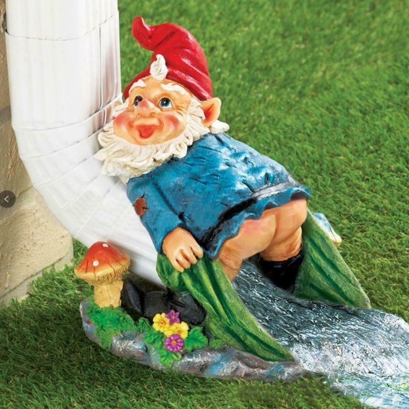 Bare Buttocks Garden Gnome Statue Hand-Painted Swedish Tomte Yard Decorations