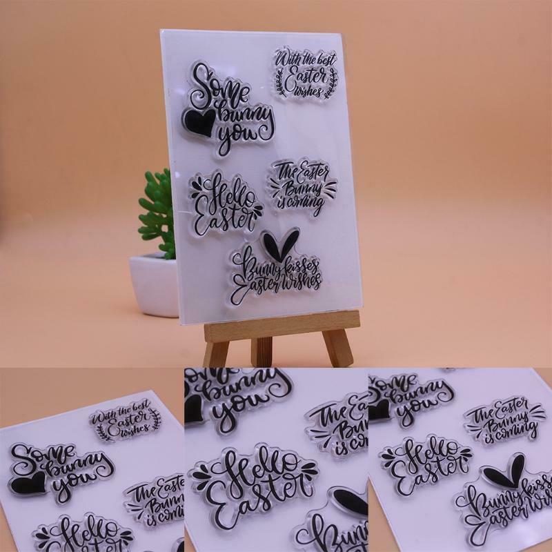 Best Easter Wishes Silicone Clear Seal Stamp DIY Scrapbooking Embossing Photo