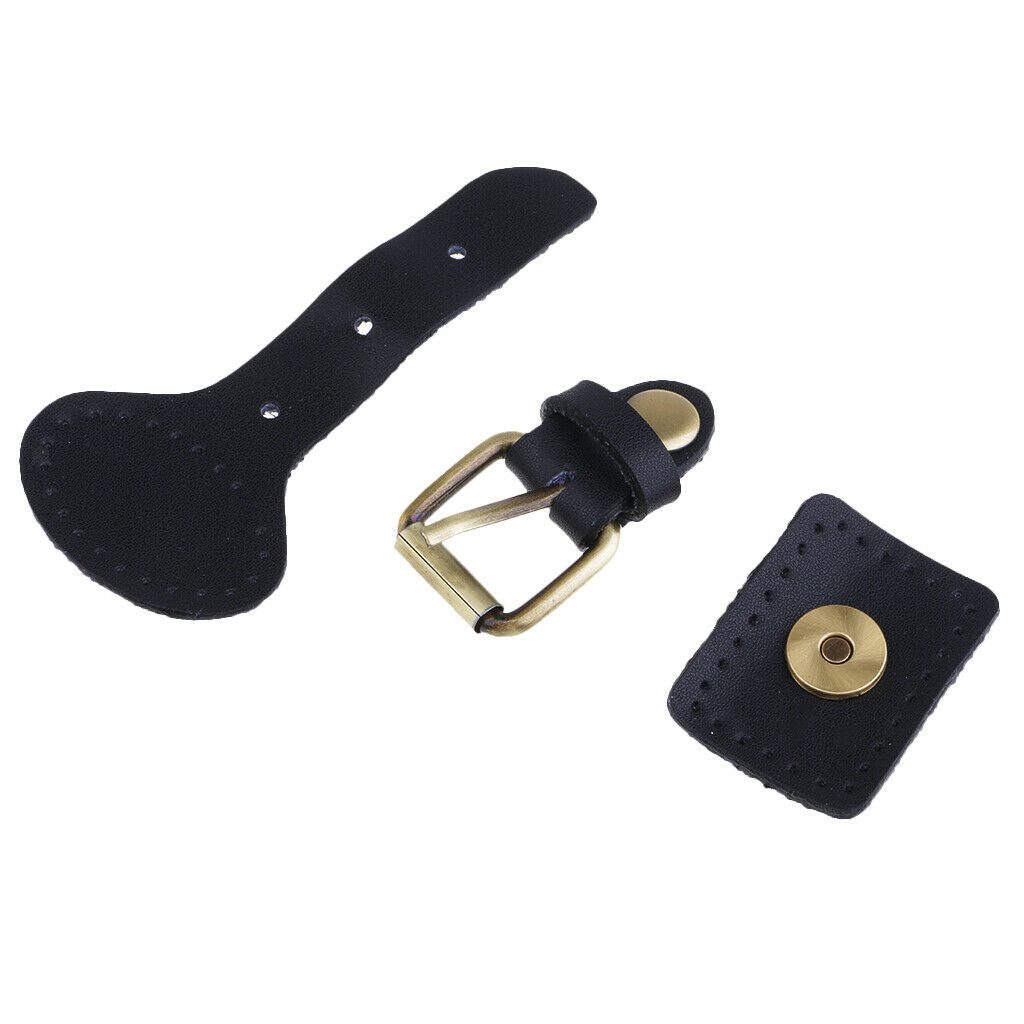 Set of 2 Sew on Leather Pin Buckle Replacement DIY Bag Closure Sewing Supplies