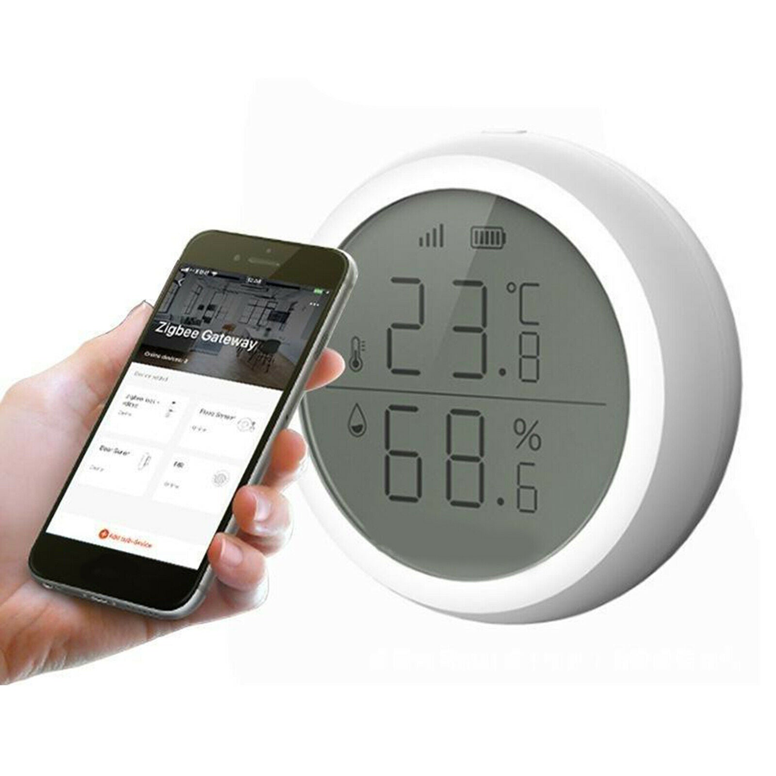 Temperature Humidity Monitor, Wifi Room Temperature Monitor, Indoor Thermometer
