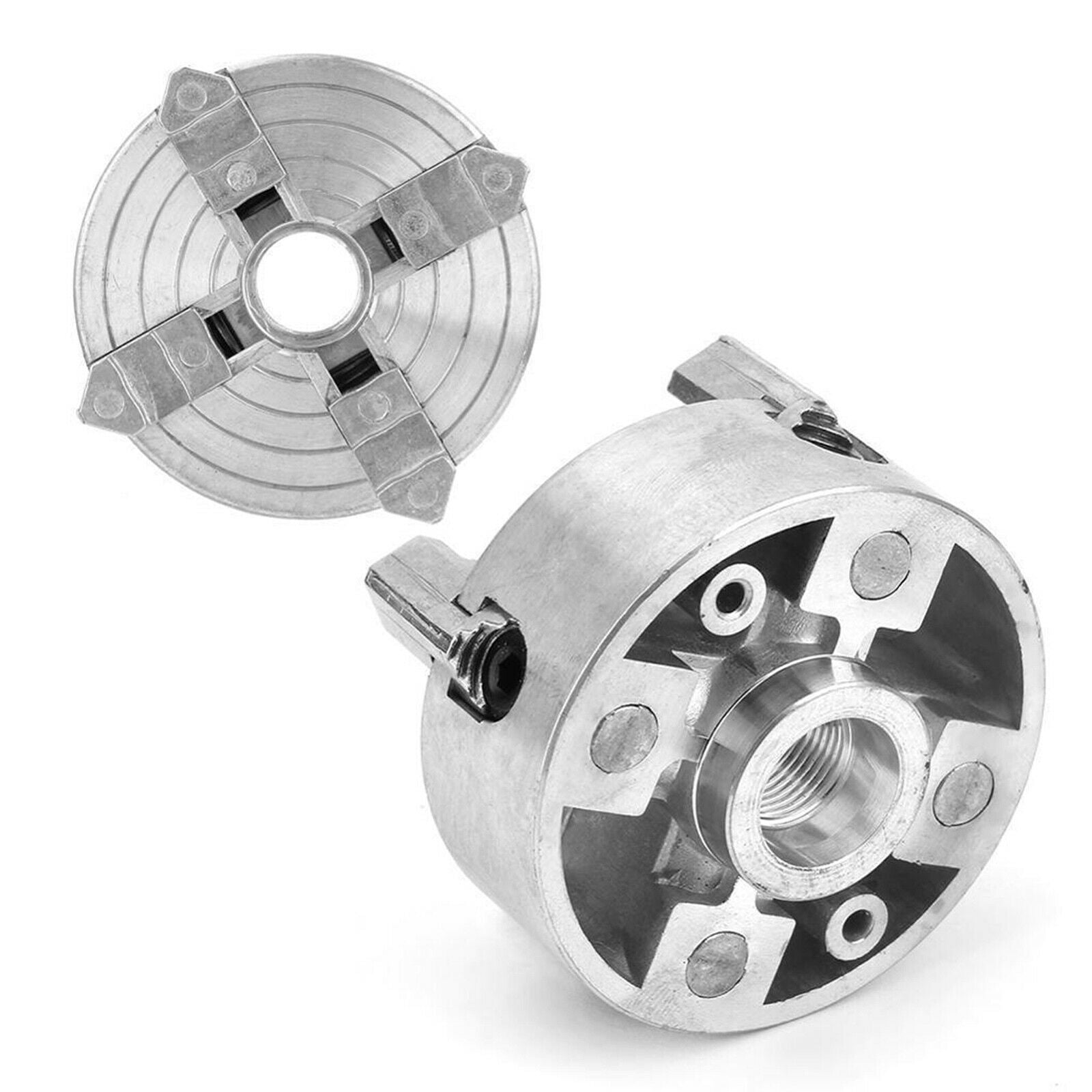 4-Jaw Lathe Chuck Self Centering High Strength Wood Turning Chuck Clamping