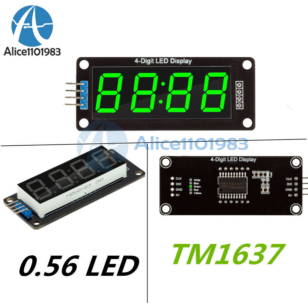 0.56" inch Green TM1637 4Bit Digital LED Display Clock Tube Display for Arduino