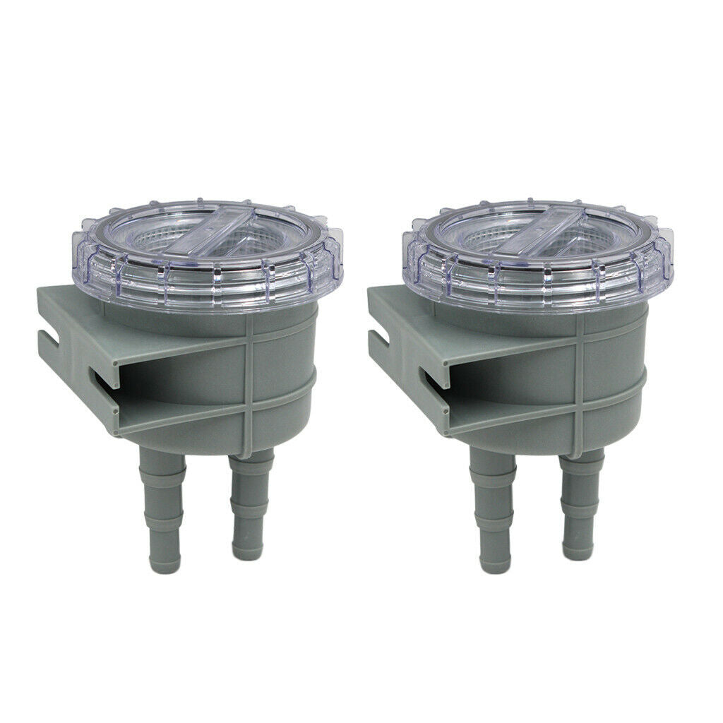 Pack of 2 Boat Intake Raw Seawater Strainer Fits for Hose Size 1" & 1.5"