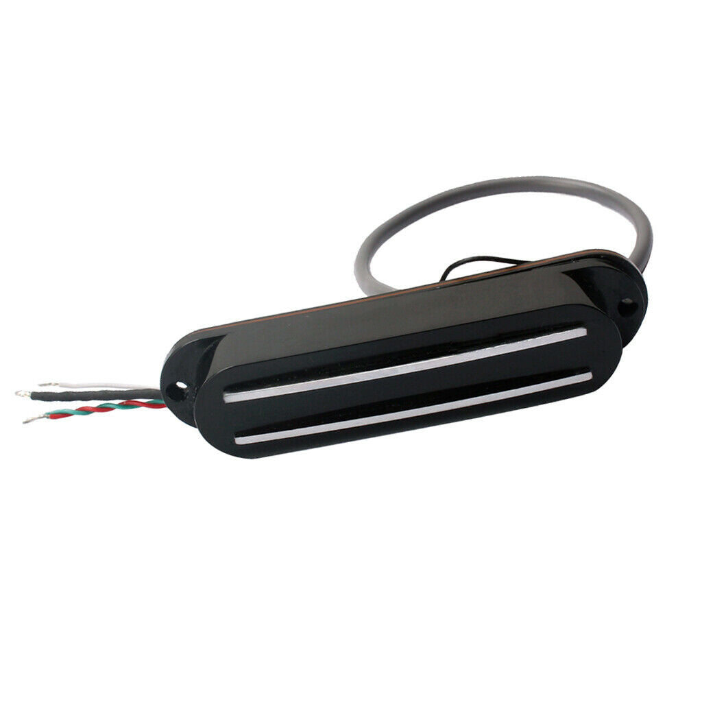 Prewired Dual Hot Rails Pickup Black Cover for Electric Guitars Replacement Part