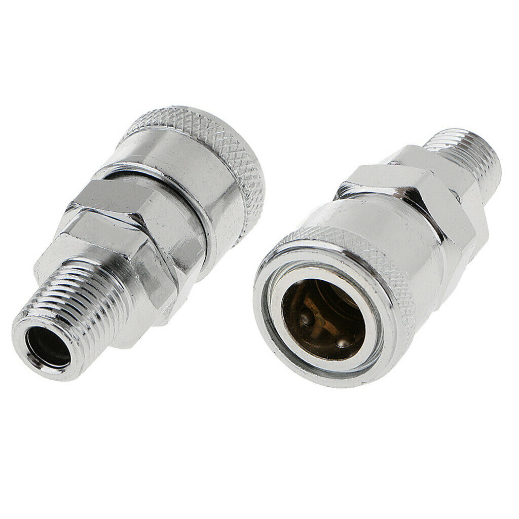 2Pcs 1/4" BSP Male Thread Air Hose Line Compressor Fitting Connector SM20