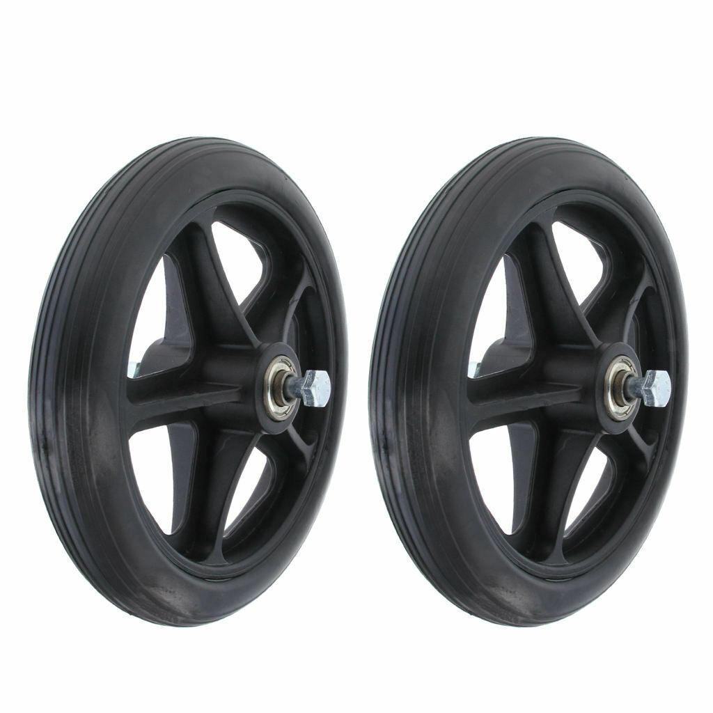 2 pcs Wheelchair Front Castor, Walker Wheel Replacement 7 inch PU Wheels with
