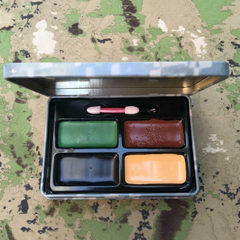Multi-purpose Face Body Paint Oil Palette Green/Brown/Yellow/Black Easy to Wash