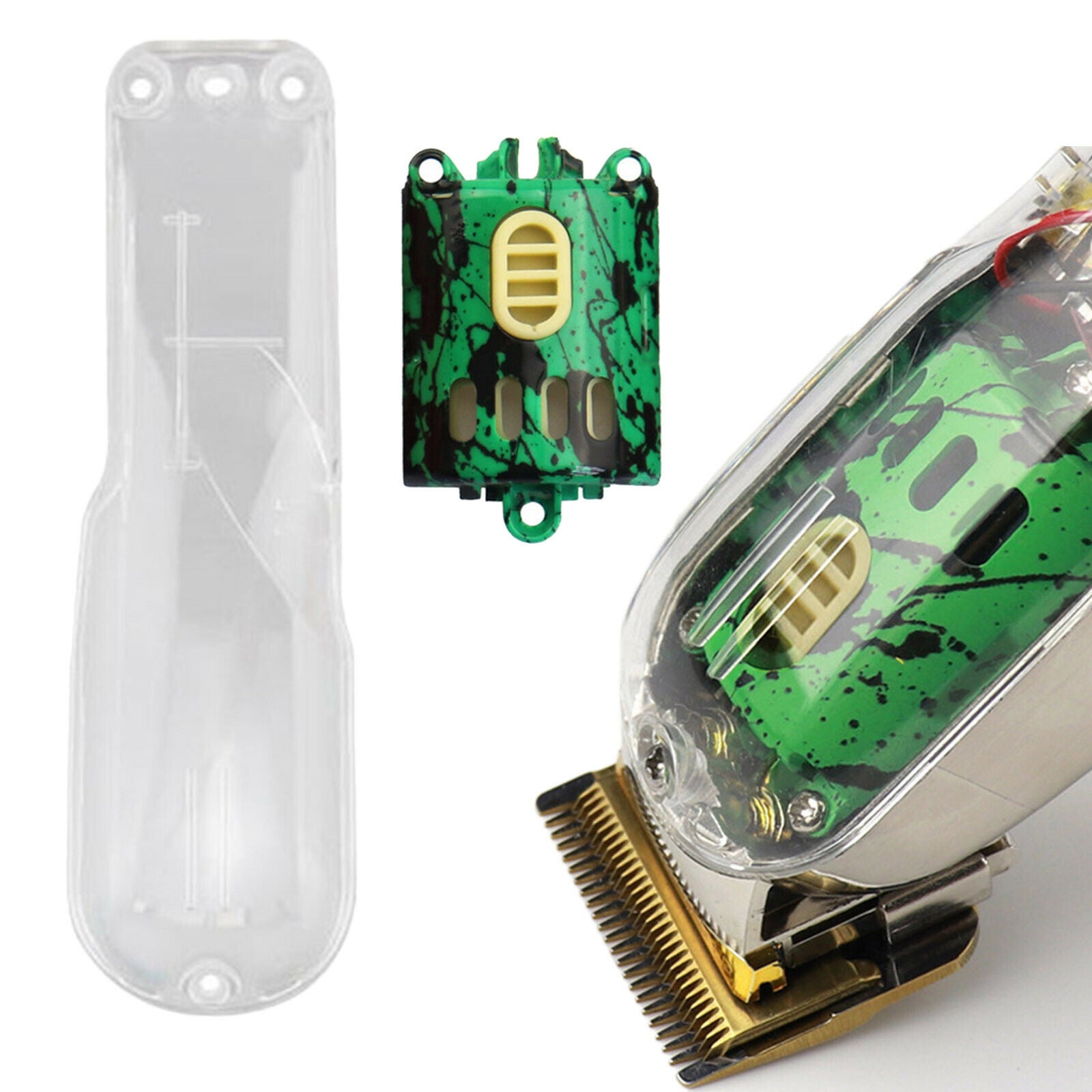 Cover Housing Case Kit for 8504 Cordless Hair Clippers Switch green clear