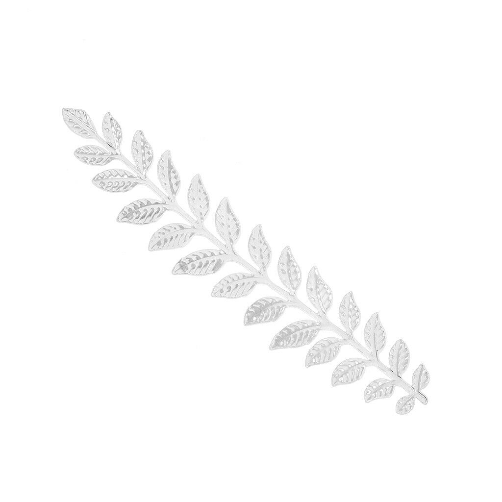 10pcs Platinum Leaves Charm Pendants Findings for DIY Hair Jewelry 120mm