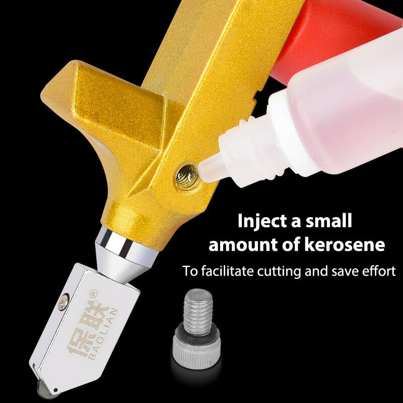 Professional Handheld oil-filled diamond glass tile cutter Function 2 in 1 To KX