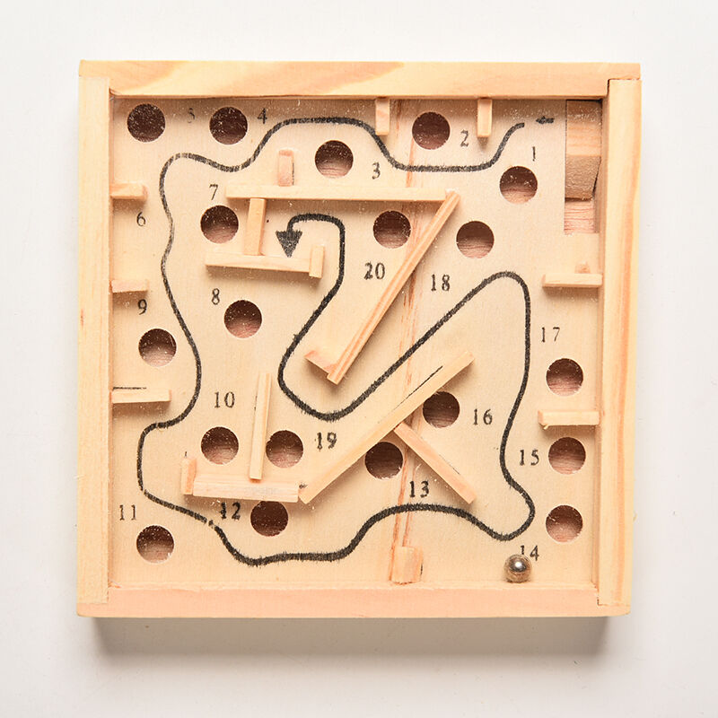 Puzzle Toys Wooden Labyrinth Balance Board Game Children Educationa S Tt