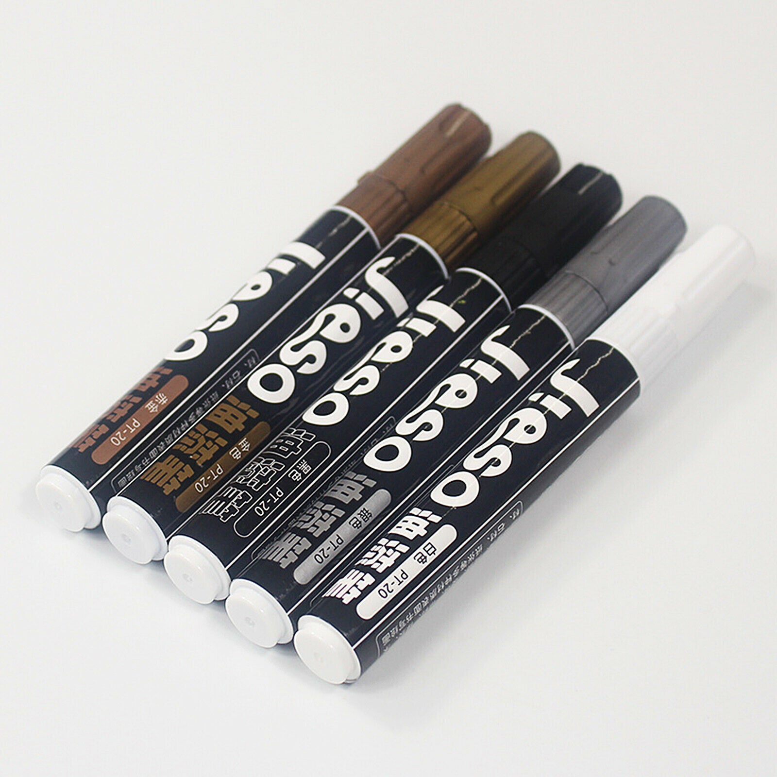 5Pcs Waterproof Metallic Marker Pens Paint for DIY Metal Wood Glass Painting