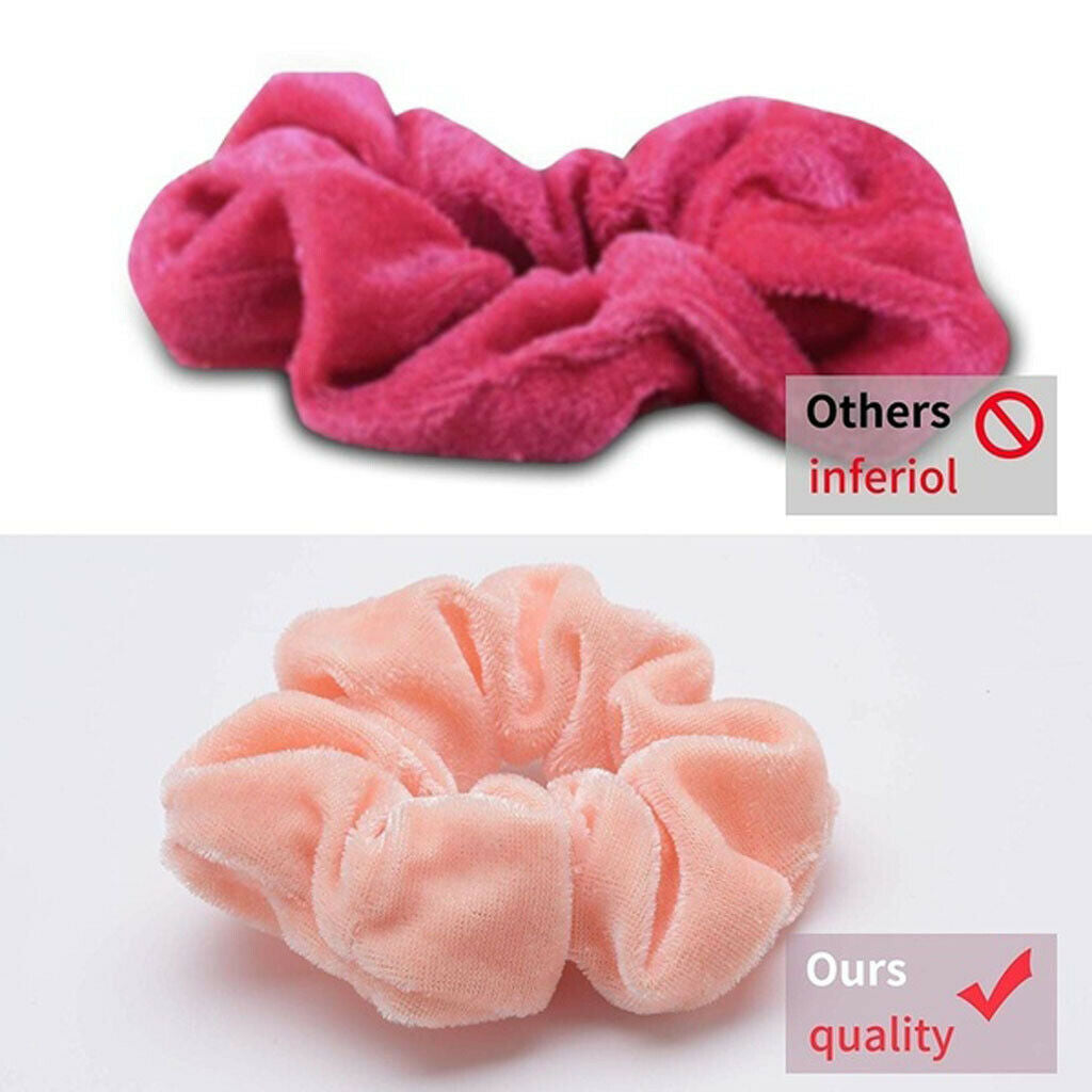 50Pack Velvet Scrunchies Mixed Hair Band Rubber Hair Tie Ponytail Holder