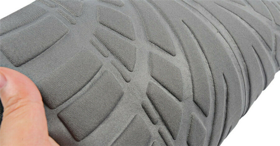 Breathable Embroidery Car Seat Cover 2PC Front Seat Cushion Mat Pad Grey & Black
