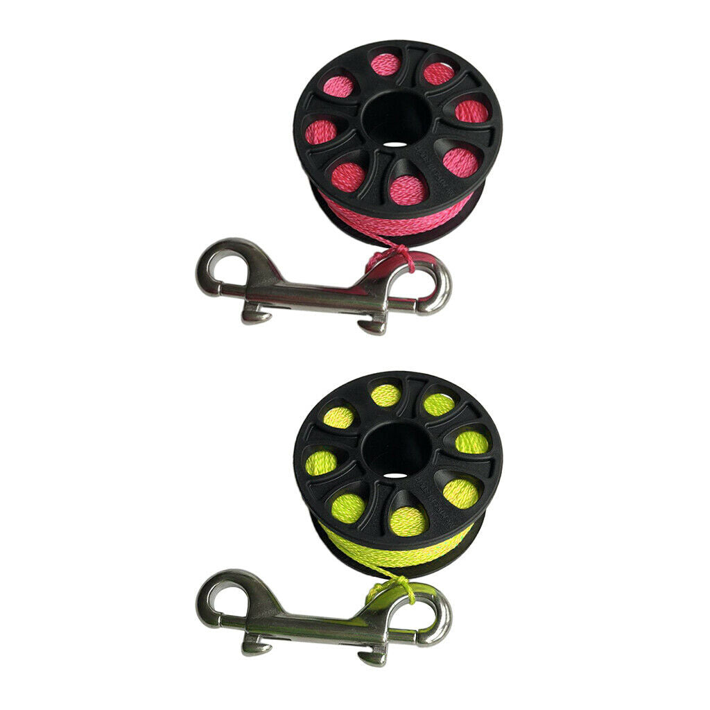Dive Line Reel Finger Coil For Diving Snorkeling Fluorescent Pink
