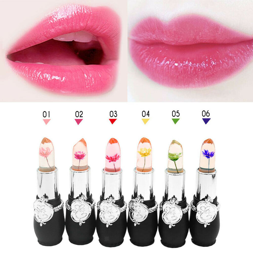Jelly Flower Lipstick Lasting Temperature Changing Lip Balm Purple Green