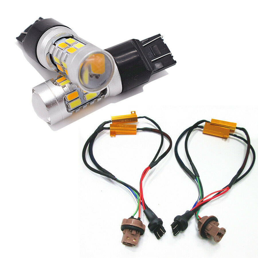2x Car Turn Signal/Side Marker Light Plug and Play with 50W 6-ohm Load Resistors