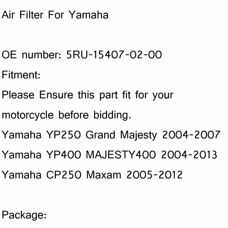 Air Filter For Yamaha YP250 Grand Majesty 04-07 YP400 04-13 CP250 Maxam 05-12 SP