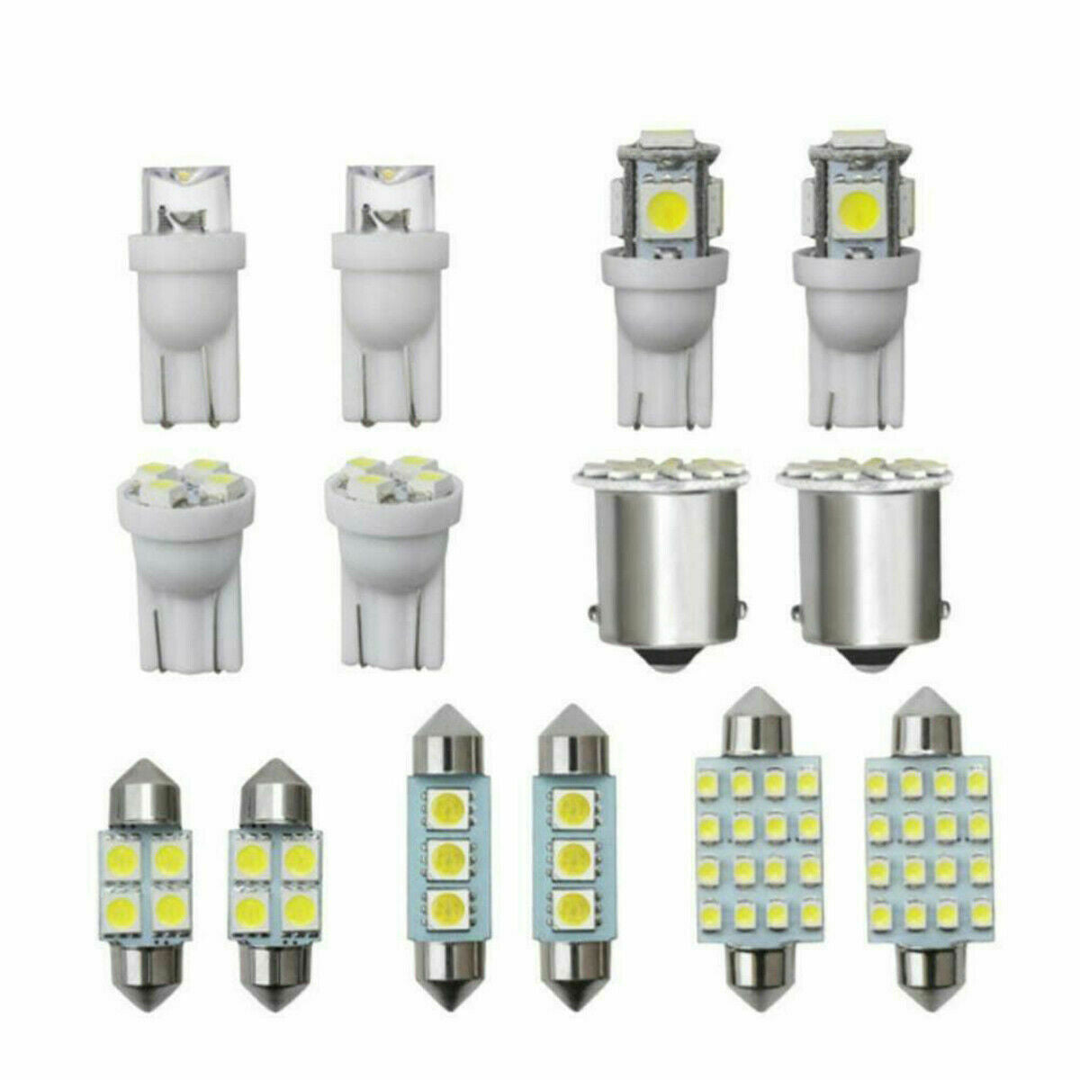 14 x Car Interior Package Map Dome License Plate Mixed LED Light Accessories Kit