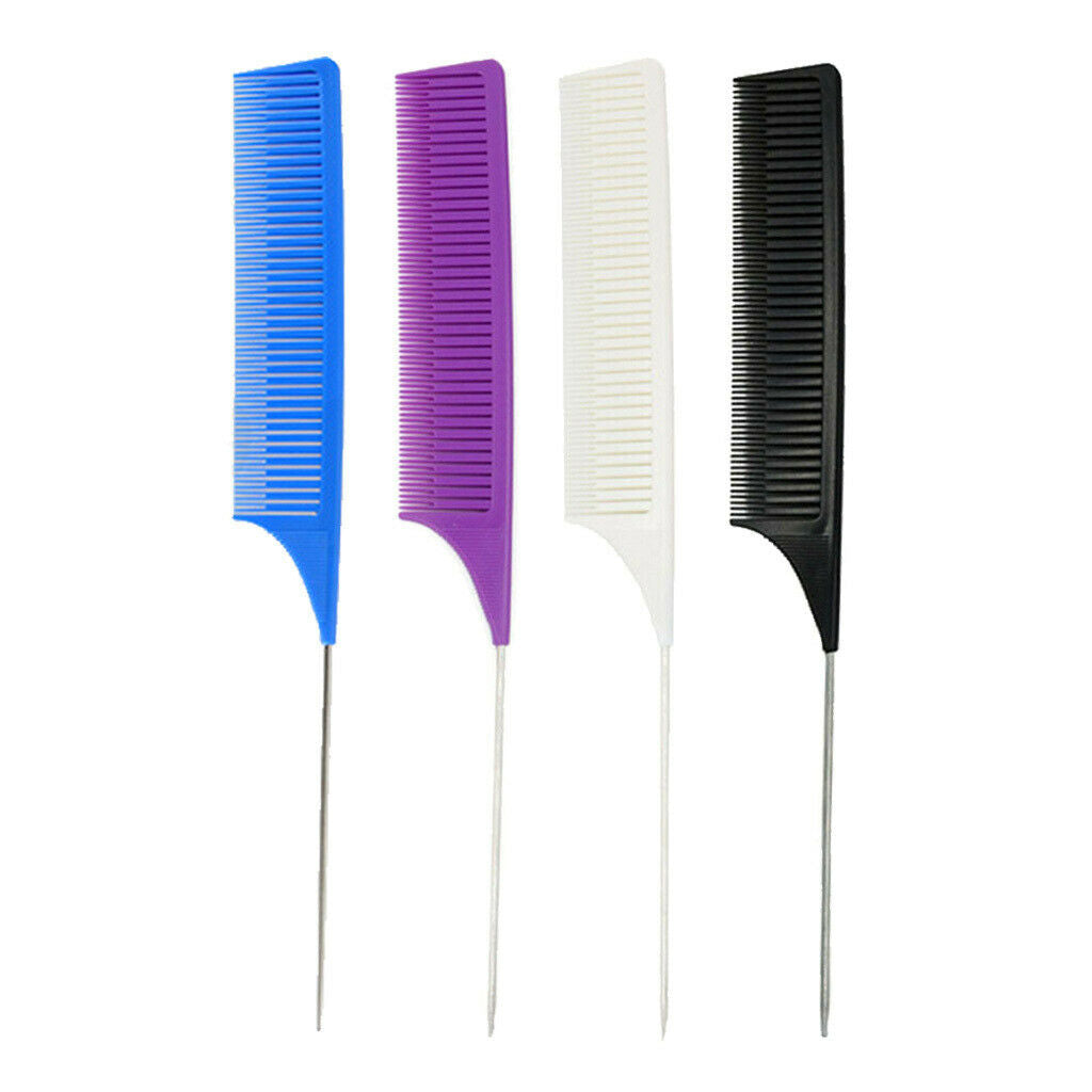 4Pcs ABS Fine Weaving Highlighting Foiling Hair Combs for Dyeing Combs Brush