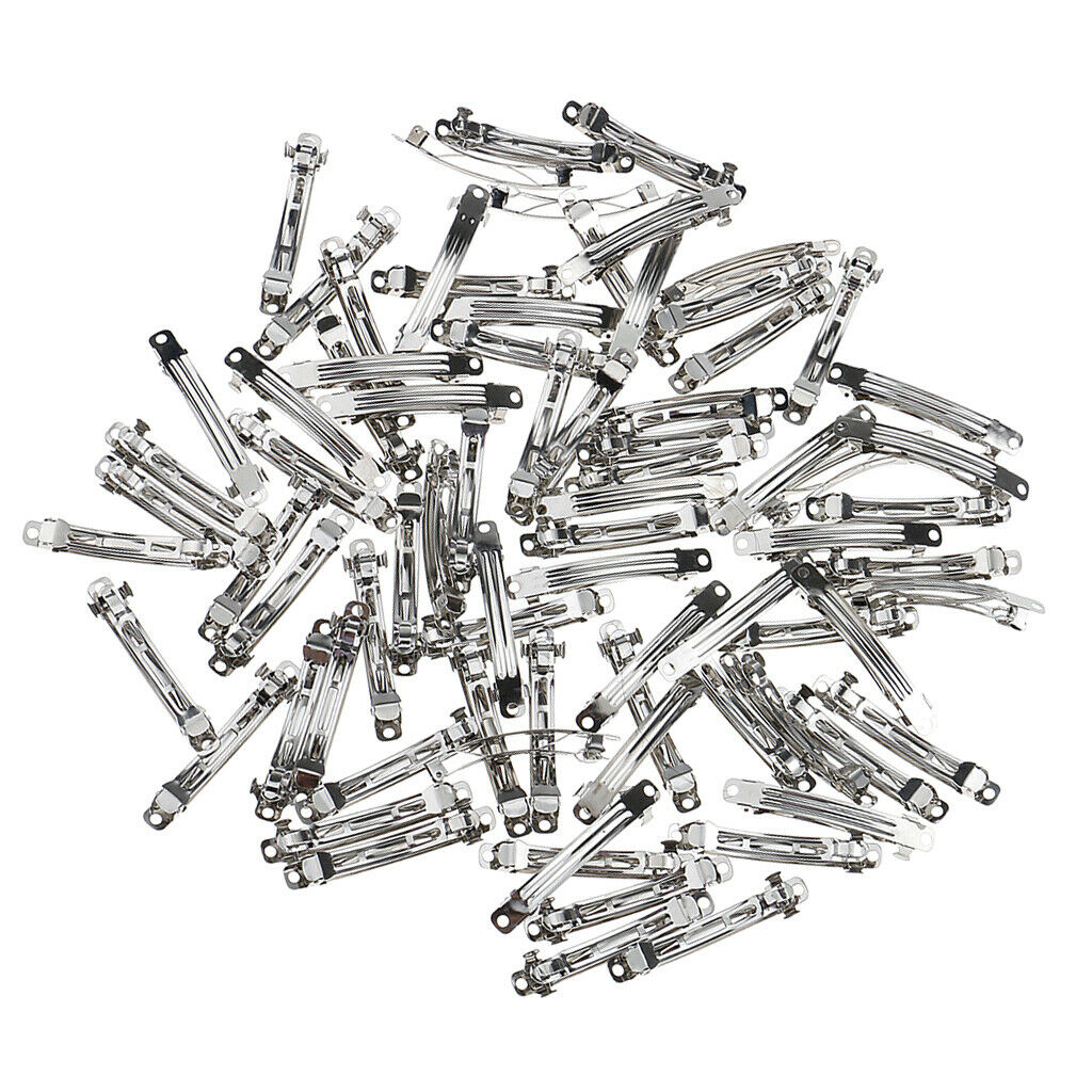 50pcs Metal Barrette Blank Hair Clips Hairpin Arches DIY Hair Accessories