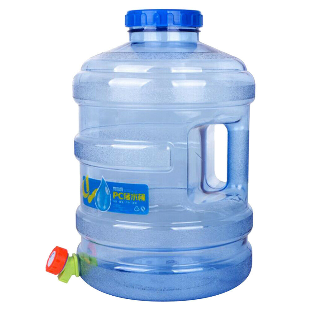 4 Gallon PC Plastic Water Bottle Container, Reusable Jug Water Bucket Cylinder