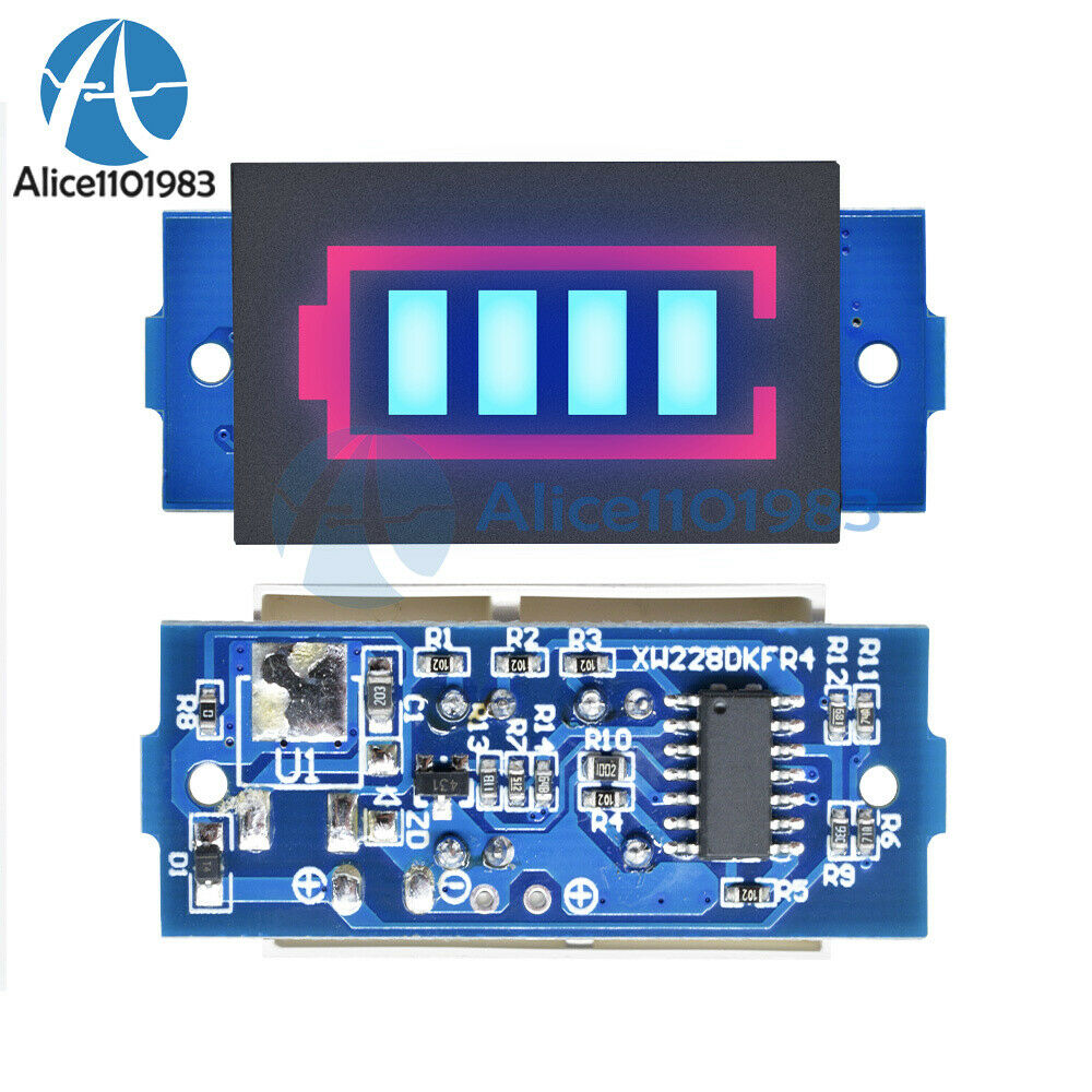 3S Lithium Battery Capacity Indicator Module 12.6V Blue Display Power Tester New