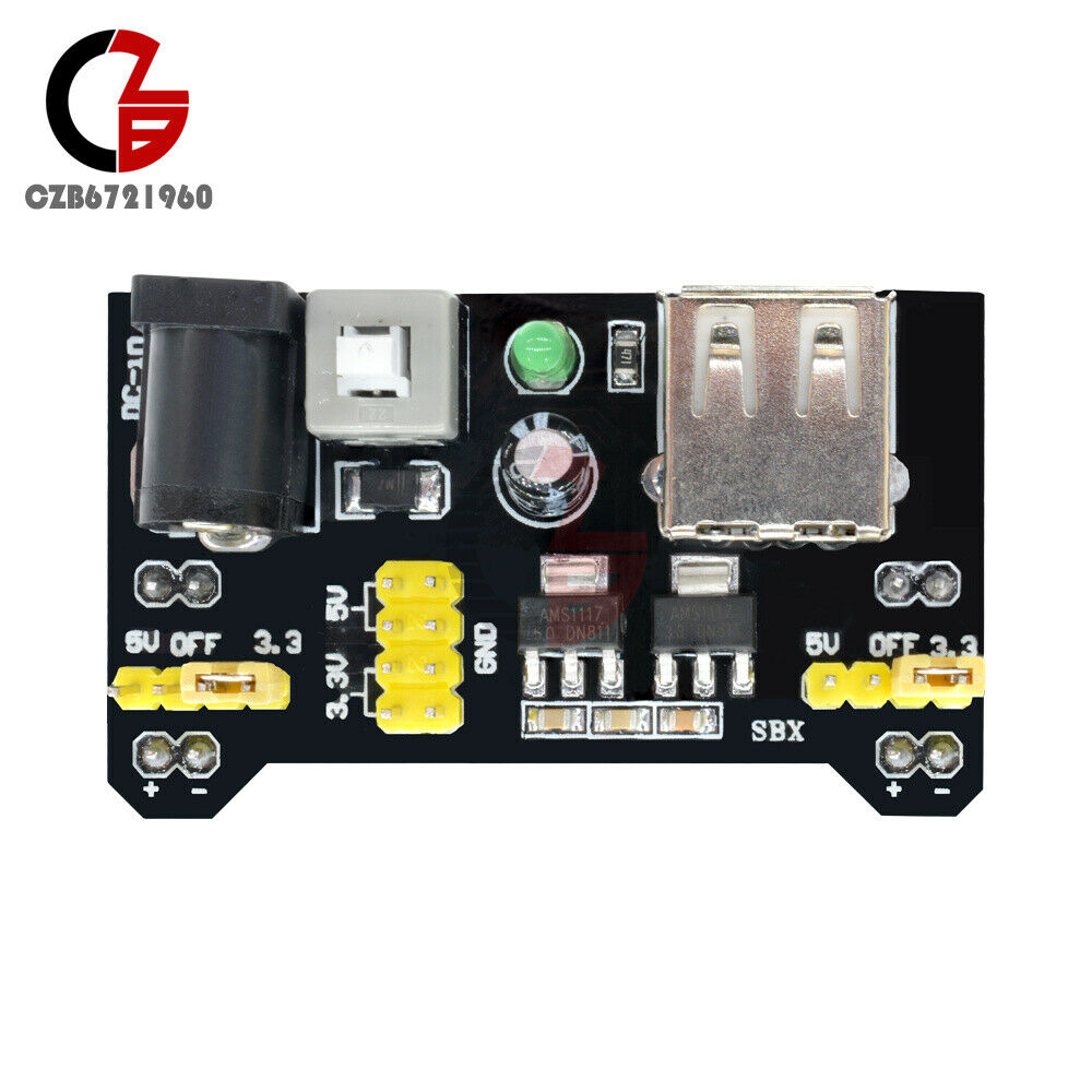 5PCS Breadboard Power Supply Module USB 3.3V/5V Fit For MB102 Breadboard