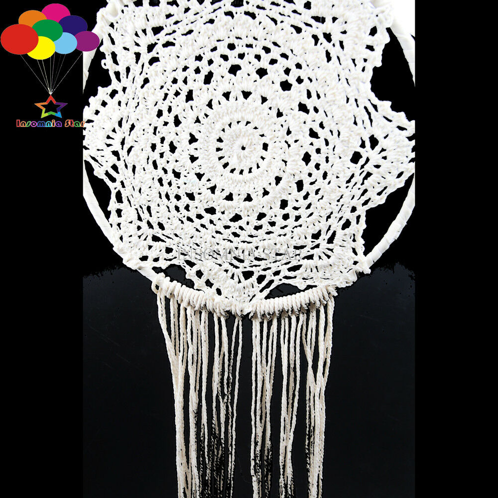 New Boho style Dream Catcher Circular white Chicken Feather Hanging Dreamcatcher