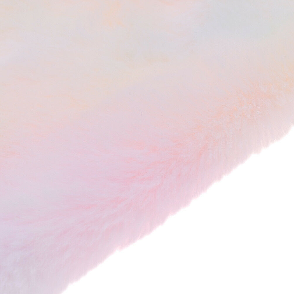 1PC A4 Rainbow Faux Flocking Fur Plush Fabric For Handmade Sewing DIY Bag Crafts