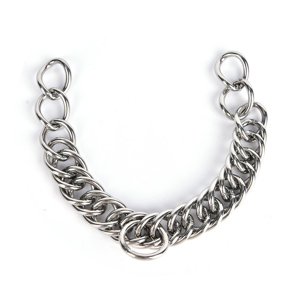 1pc stainless steel double link curb chain for horse bits pet Tt