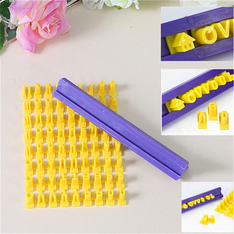 1 Set Alphabet Number Letter Biscuit Fondant Cake Cookie Stamp Impress Emb.l8