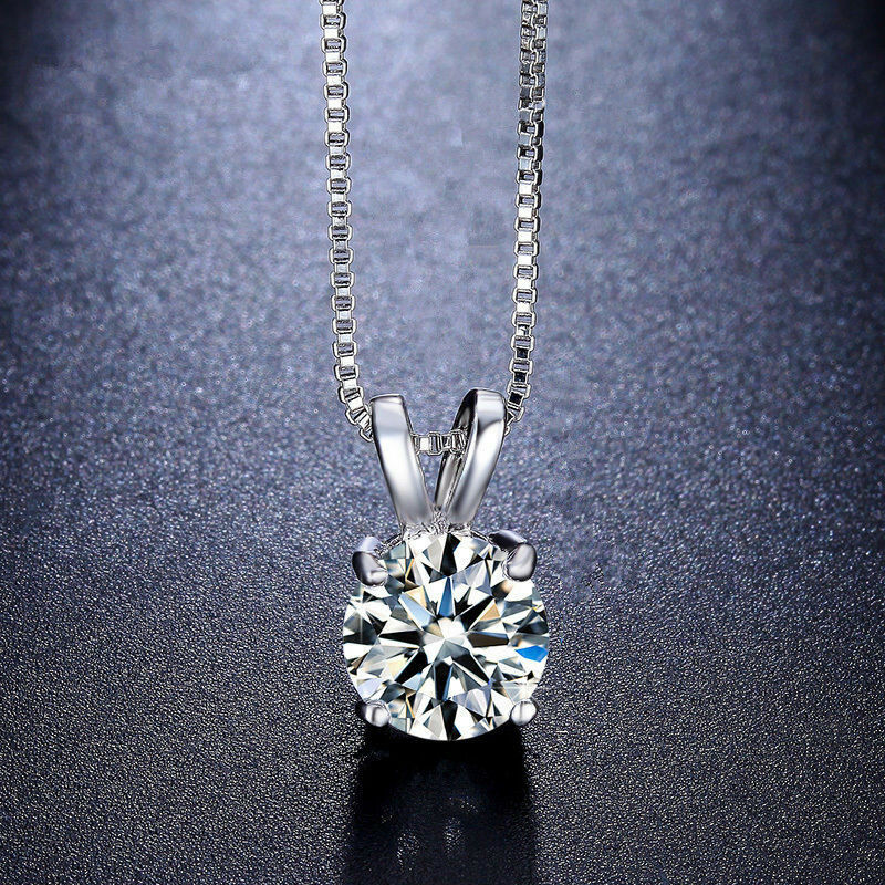 Fashion Womens Jewelry Charm Crystal Zircon Pendant Chain Statement  Necklace