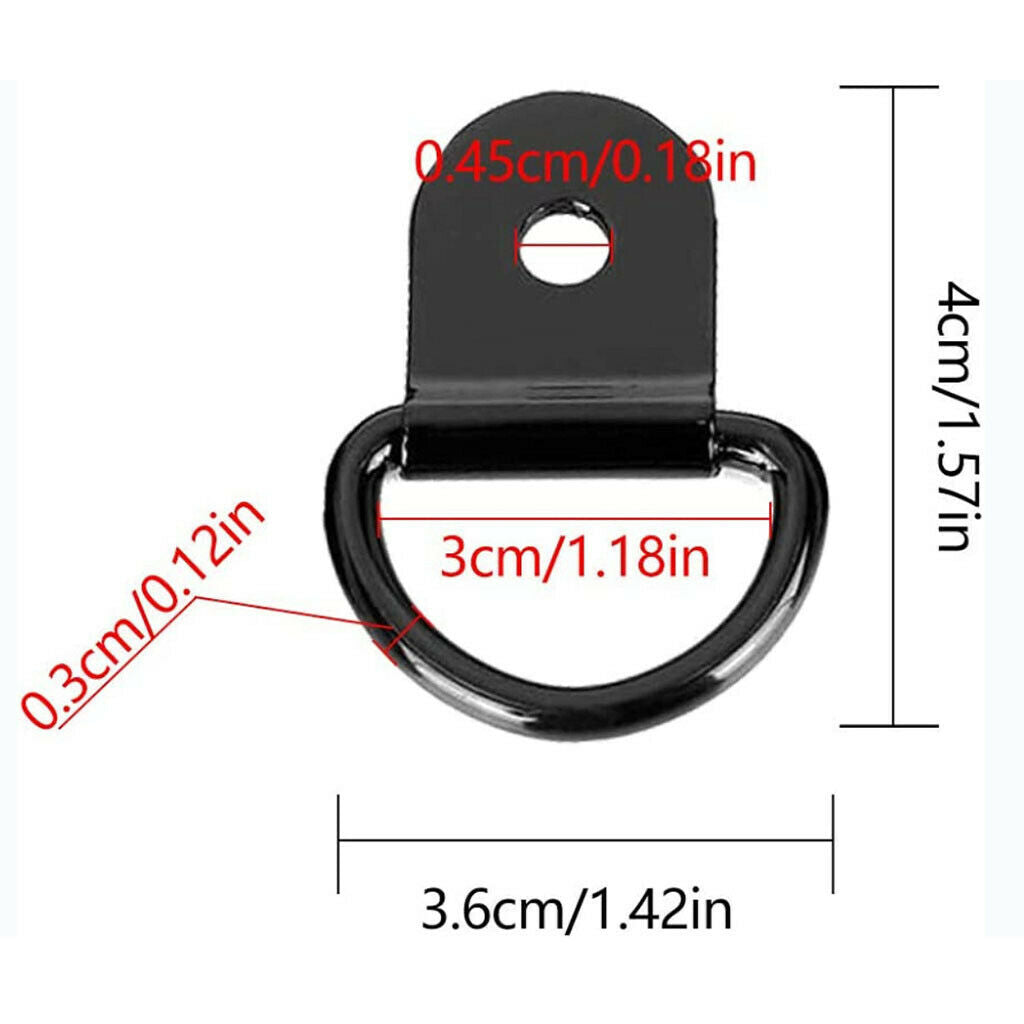 40x Steel D-Ring Tie Downs Strong Lashing Rings for Loads on Trailers
