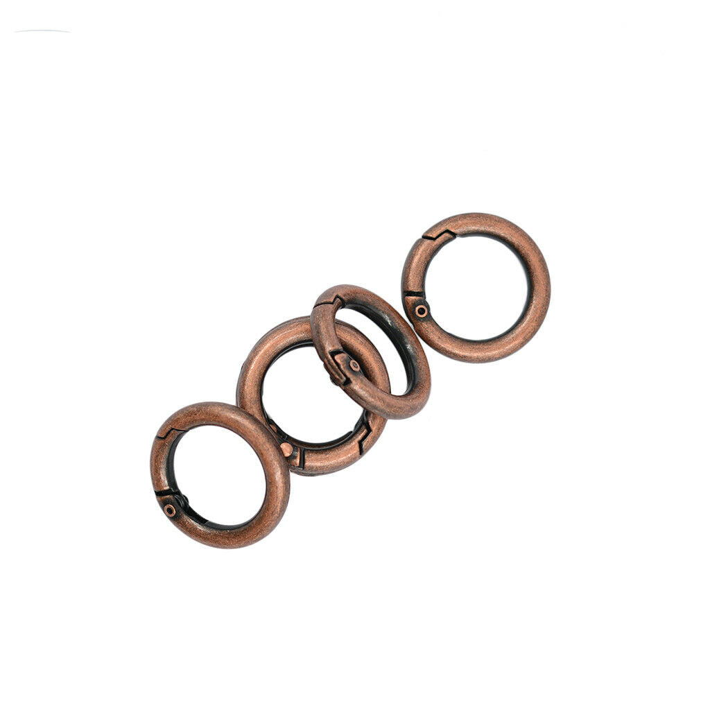24 Packs Spring Snap Hooks Clips Carabiners Zinc Alloy Organizing Accessory