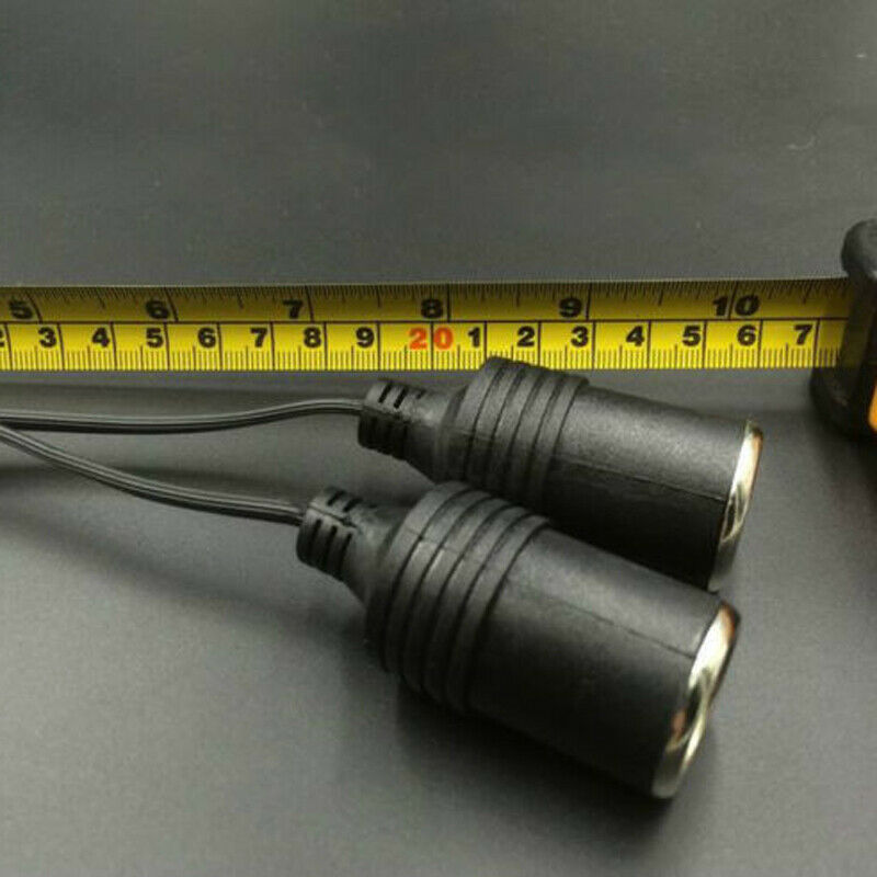 25cm 12V Dual 2 Way Car Cigarette Lighter Socket Plug Adaptor Charger Splitter